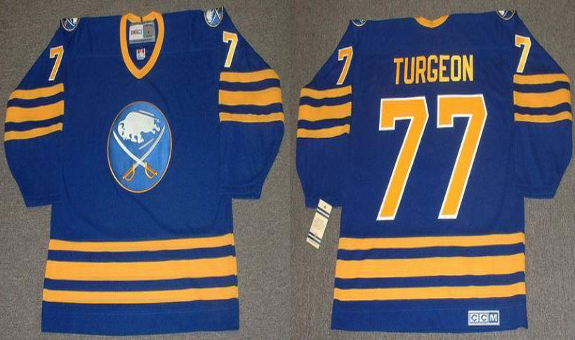 2019 Men Buffalo Sabres 77 Turgeon blue CCM NHL jerseys